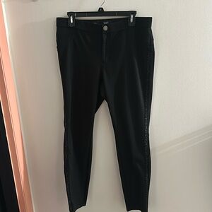 Vera wang black pants with sparkle strip going down the side